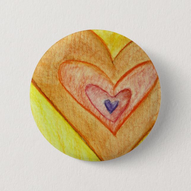 Golden Frienship Hearts Art Lapel Stifte oder Tast Button (Vorderseite)