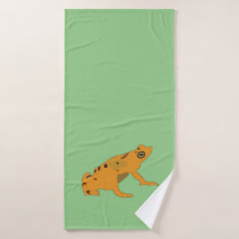 Golden Frog Animal Toad Badehandtuch