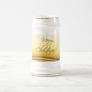 Golden Frohe Weihnachten Bierglas