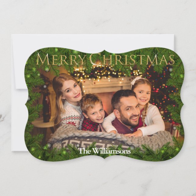 Golden Frohe Weihnachten unter Pine Extravagantes  (Vorderseite)