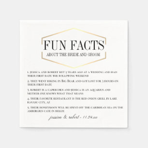 Golden Fun Fakts Personalisiertes Papier Napkins Serviette