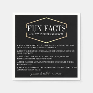 Golden Fun Fakts Personalisiertes Papier Napkins Serviette