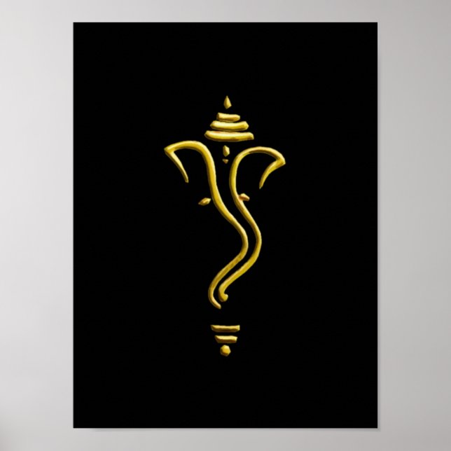 Golden Ganesha Poster (Vorne)