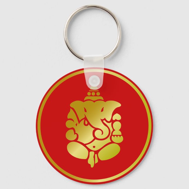 Golden Ganesha Schlüsselanhänger (Vorderseite)
