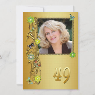 Golden Garden 49. Geburtstagsfeier Einladung