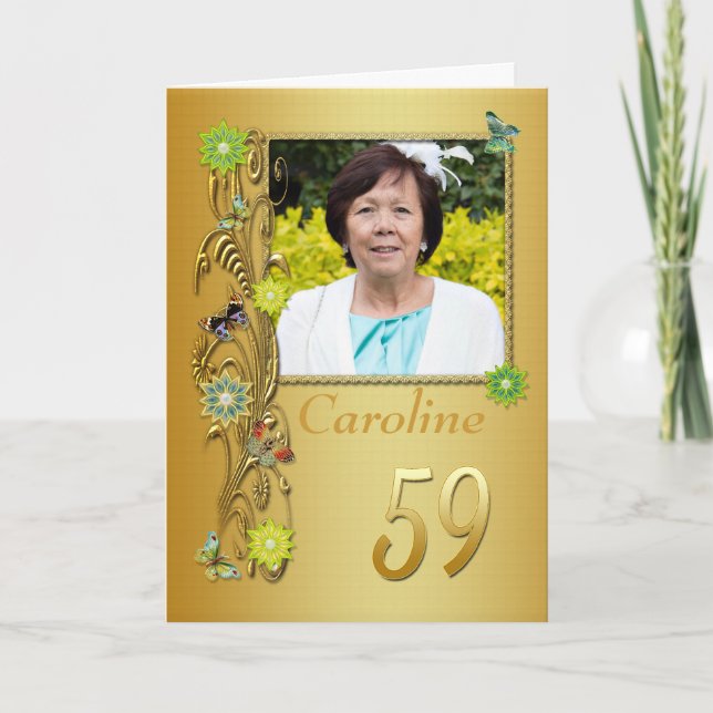 Golden Garden 59th Photo Carte Anniversaire (Devant)