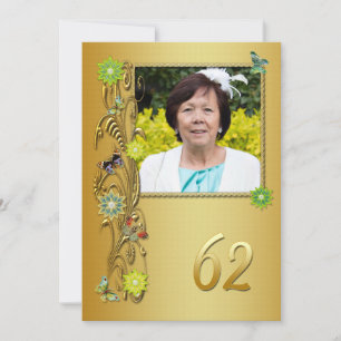 Golden Garden 62e invitation à la fête d'anniversa