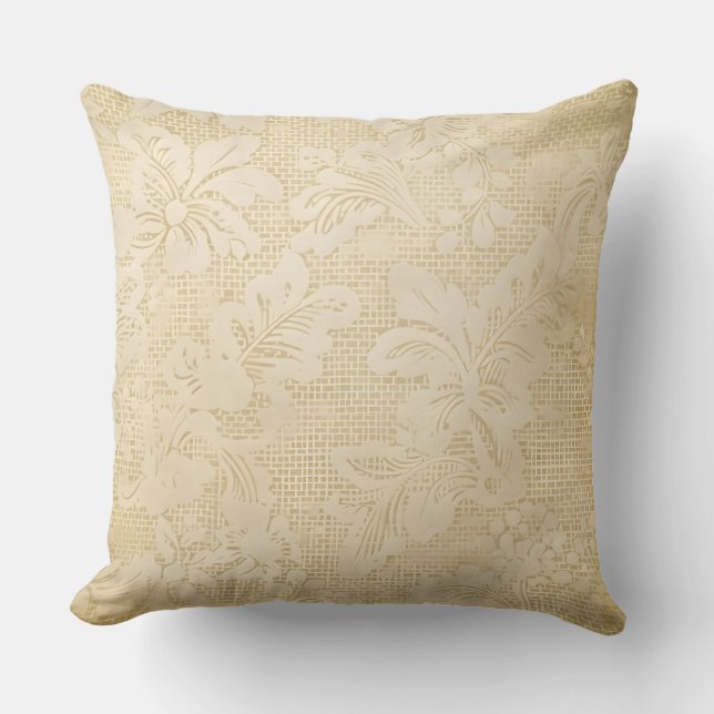 Golden Garden Serenity Throw Kissen dekorativ (Vorderseite)