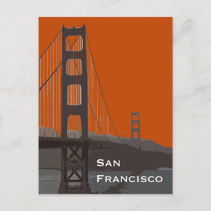 Golden Gate Abstrakt Postkarte
