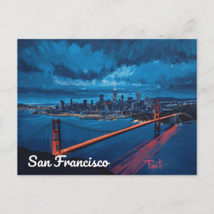 Golden Gate bei Dämmerung – San Francisco Postkarte