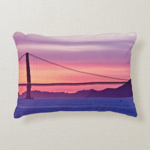 Golden gate bridge am Sonnenuntergang Dekokissen