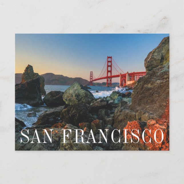 Golden Gate Bridge at Dusk | San Francisco Postkarte (Vorderseite)