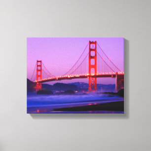 Golden gate bridge auf Bäcker-Strand am Leinwanddruck