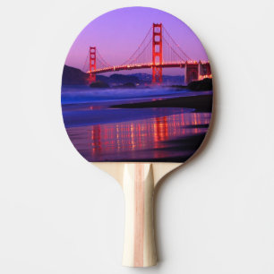 Golden gate bridge auf Bäcker-Strand am Tischtennis Schläger