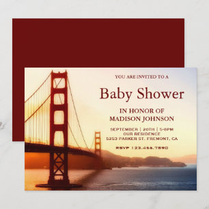 Golden Gate Bridge Babydusche Einladung