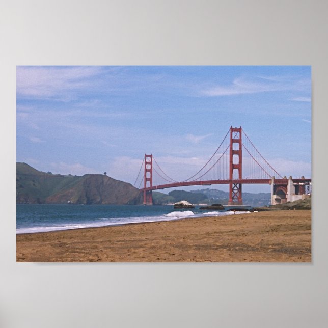 Golden Gate Bridge - Baker's Beach Poster (Vorne)