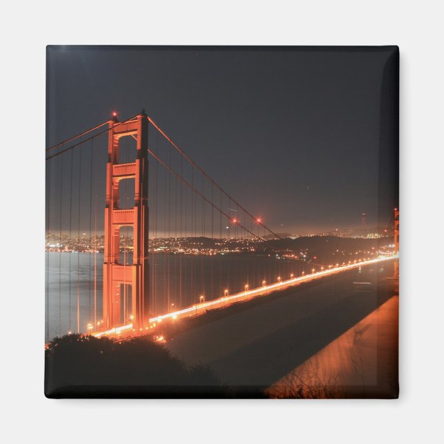 Golden Gate Bridge bei Nacht Magnet (Vorne)