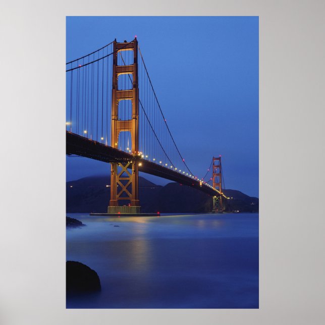 Golden Gate Bridge bei Nacht Poster (Vorne)