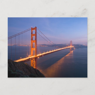 Golden Gate Bridge bei Sonnenuntergang Postkarte
