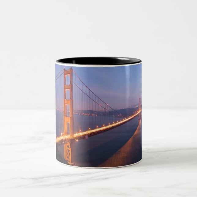 Golden Gate Bridge bei Sonnenuntergang Tasse (Mittel)