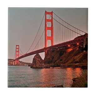 Golden gate bridge bei Sun unten Fliese