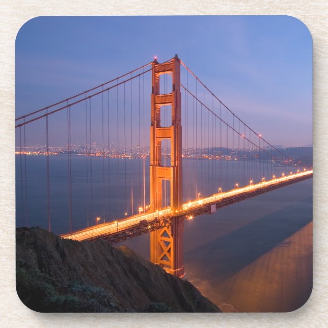 Golden Gate Bridge bei Sunset Getränkeuntersetzer (Vorderseite)
