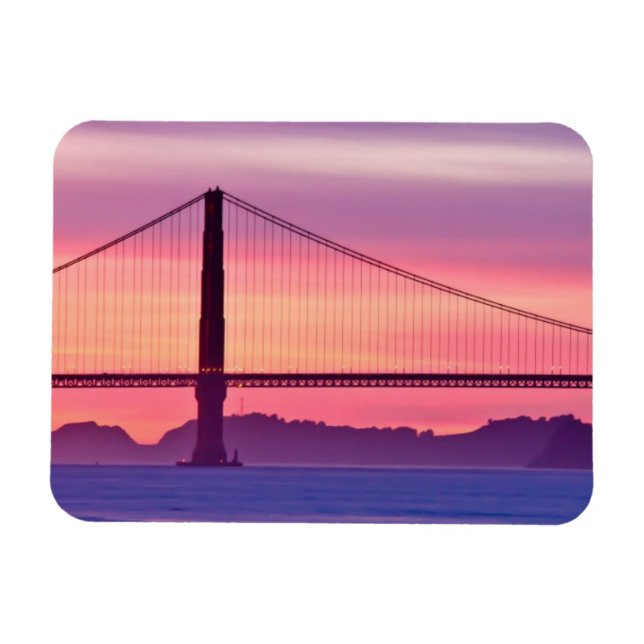 Golden Gate Bridge bei Sunset Magnet (Horizontal)