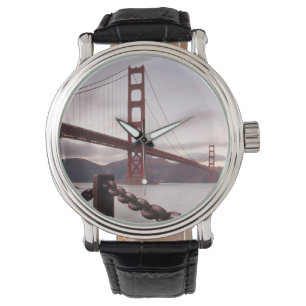 Golden gate bridge gegen Berge Armbanduhr