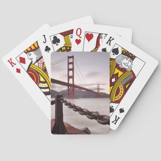 Golden Gate Bridge gegen Berge Spielkarten (Rückseite)
