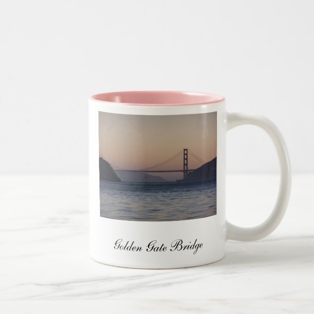 Golden gate bridge, Golden gate bridge, San Fra… Zweifarbige Tasse (Rechts)