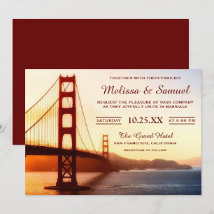 Golden Gate Bridge Hochzeitseinladung Einladung