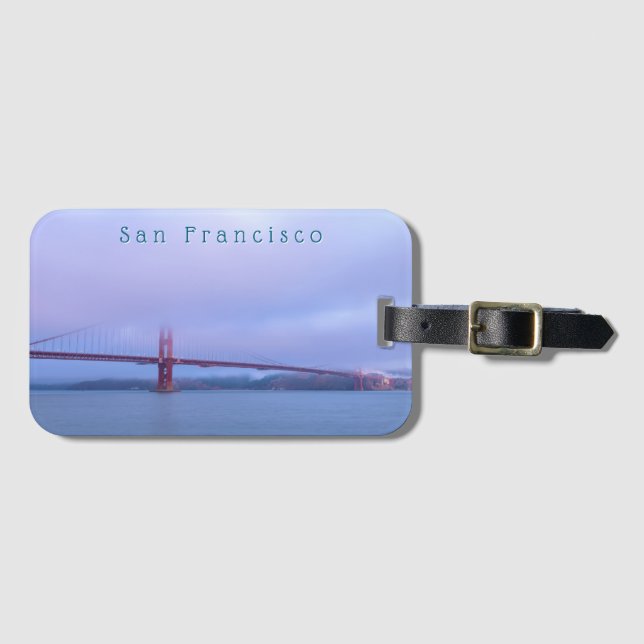 Golden Gate Bridge im Morgennebel Gepäckanhänger (Vorderseite (Horizontal))