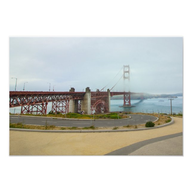 Golden Gate Bridge im Nebel Fotodruck (Vorne)