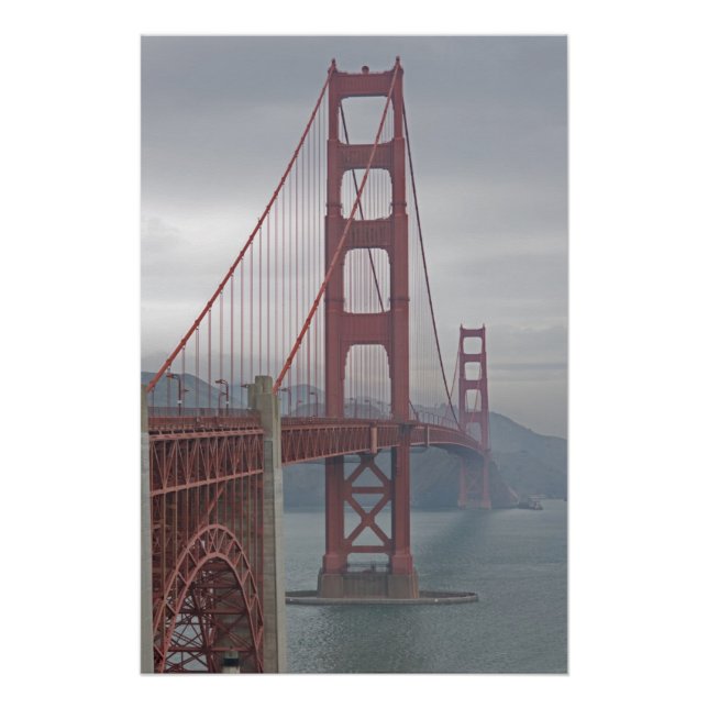 Golden Gate Bridge in Nebel. Poster (Vorderseite)