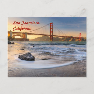 Golden Gate Bridge in San Francisco bei Sonnenunte Postkarte