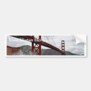 Golden gate bridge in San Francisco gesehen vom Autoaufkleber