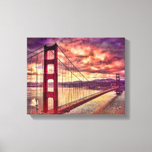 Golden gate bridge in San Francisco, Kalifornien Leinwanddruck