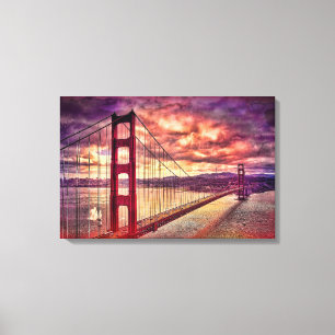 Golden gate bridge in San Francisco, Kalifornien Leinwanddruck
