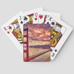 Golden Gate Bridge in San Francisco, Kalifornien. Spielkarten
