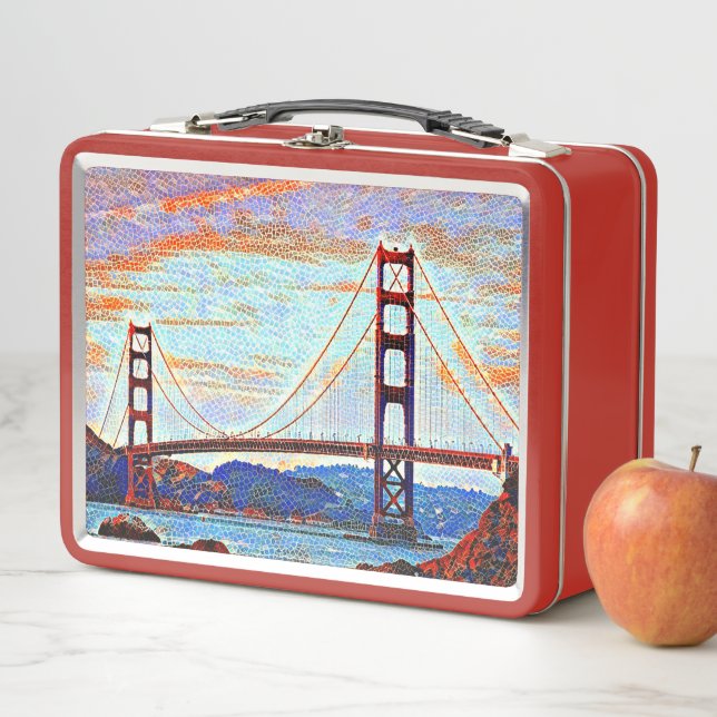 Golden Gate Bridge Malerei Metall Brotdose (Beispiel)