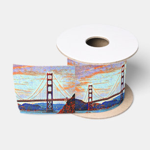 Golden Gate Bridge Malerei Satinband