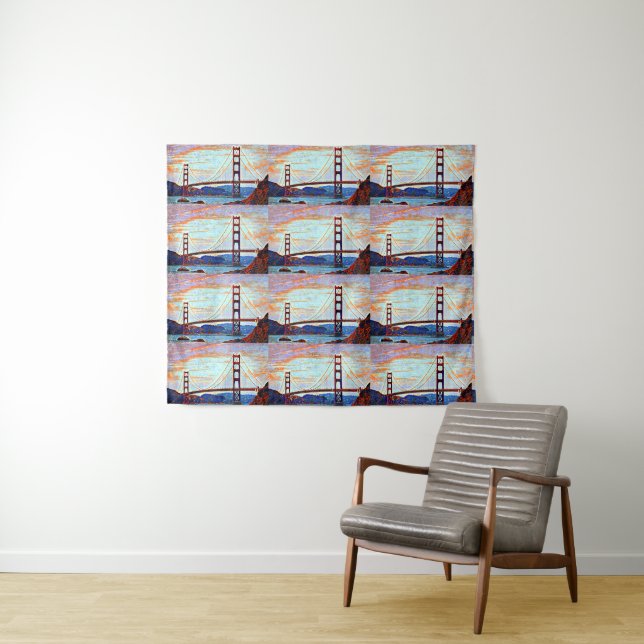 Golden Gate Bridge Malerei Wandteppich (Beispiel (Horizontal))