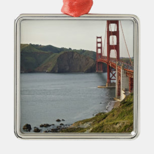Golden gate bridge mit Ansicht zu Marin County Silbernes Ornament
