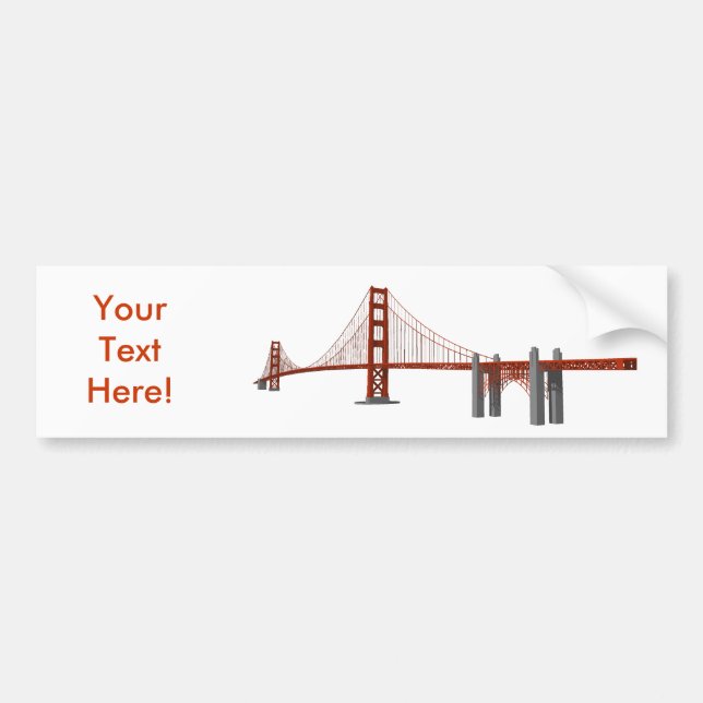 Golden gate bridge: Modell 3D: Autoaufkleber (Vorne)