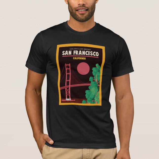 Golden gate bridge nachts T-Shirt (Vorderseite)