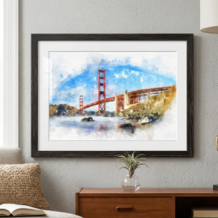 Golden Gate Bridge Pastell in San Francisco Fotodruck