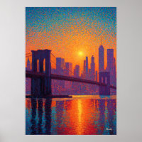 Golden Gate Bridge Pointillismus San Francisco