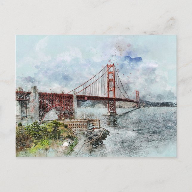 Golden Gate Bridge Postkarte (Vorderseite)