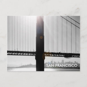 Golden gate bridge-Postkarte (Schwarzes u. Weiß) Postkarte