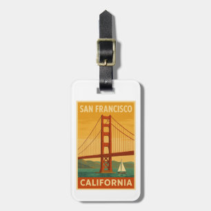 Golden Gate Bridge Retro – San Francisco Gepäckanhänger